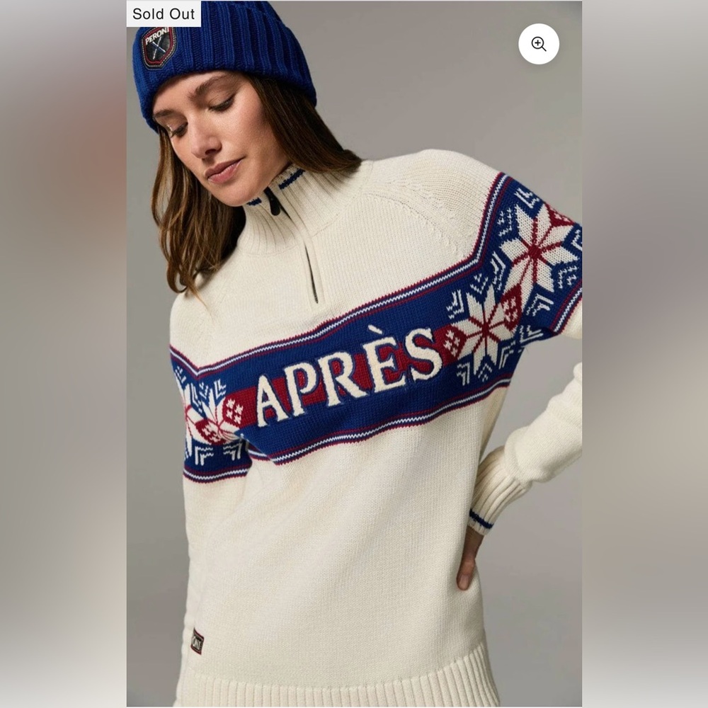 PERONI X ALP N ROCK FAIRISLE 1/4 ZIP SWEATER | IVORY XS